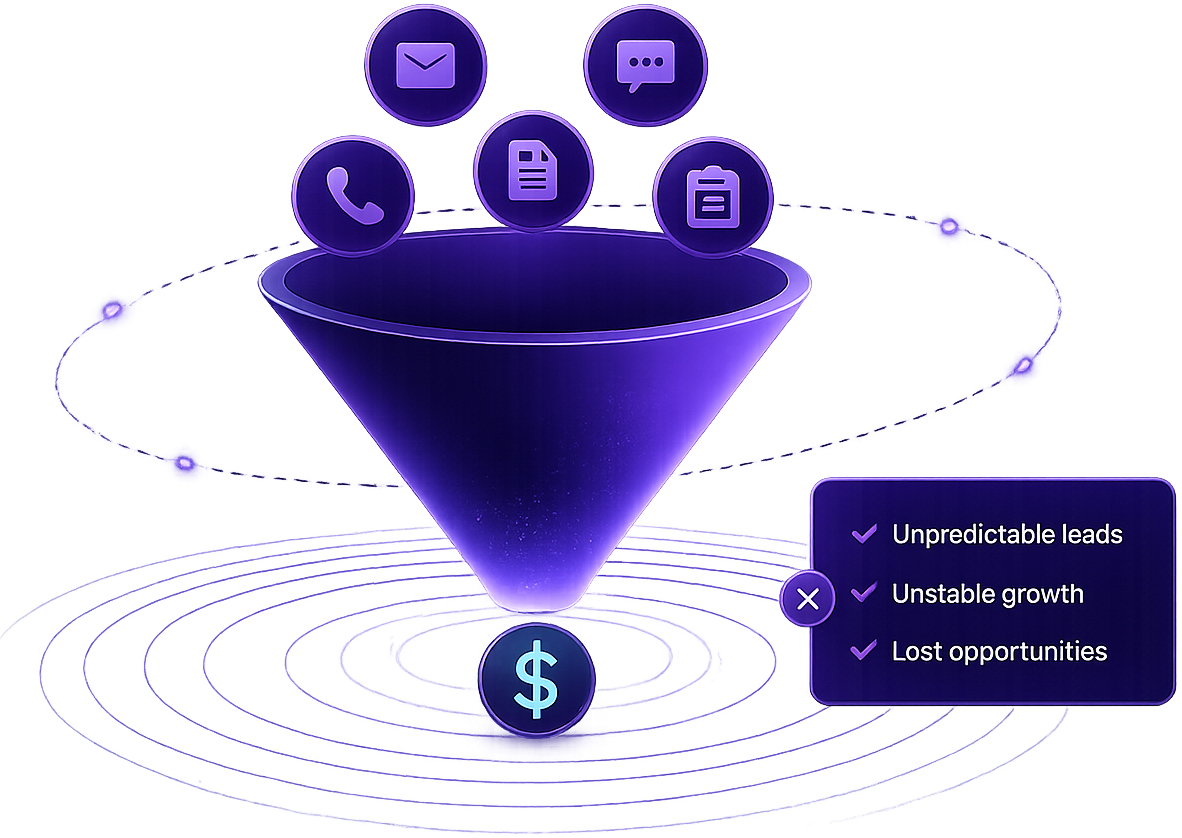 Lead generation problem visualization